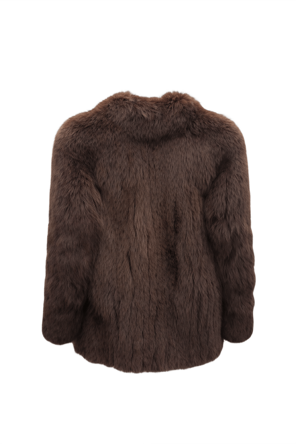 1980s Dark Brown Fur Coat - Back View
