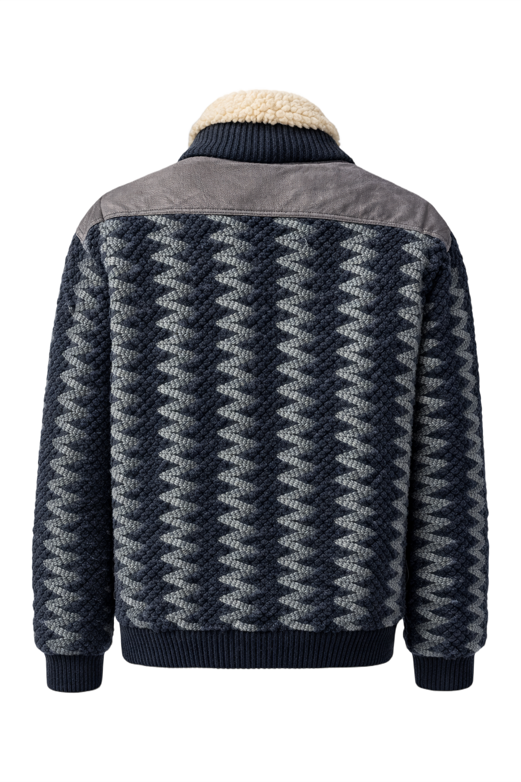 1980s Black Wool Jacket - Back View