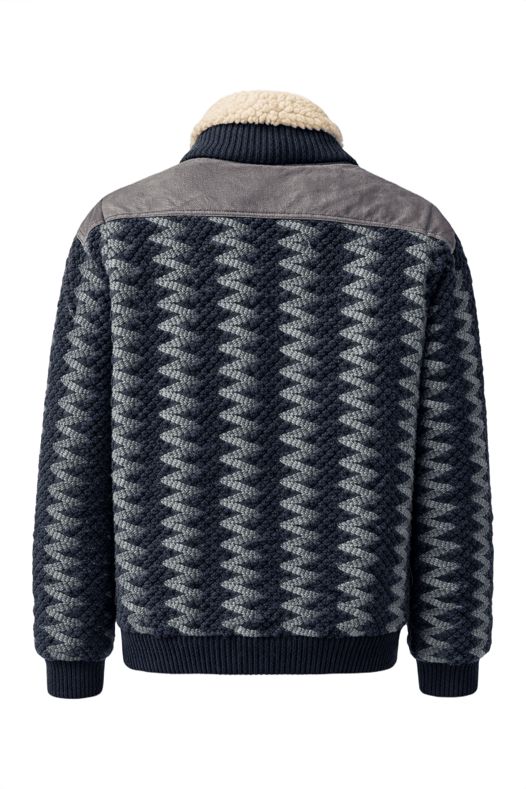 1980s Black Wool Jacket - Back View