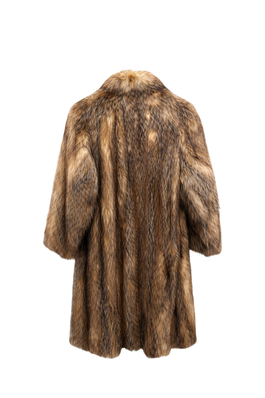 1970s Brown Fur Coat - Back View
