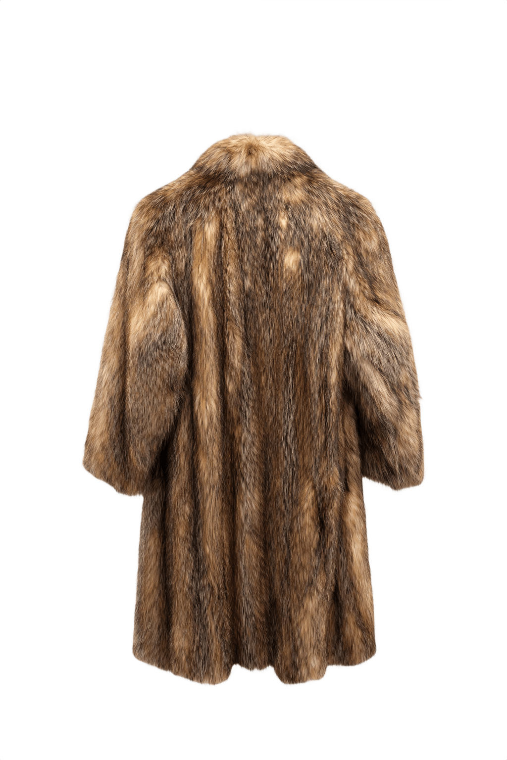 1970s Brown Fur Coat - Back View