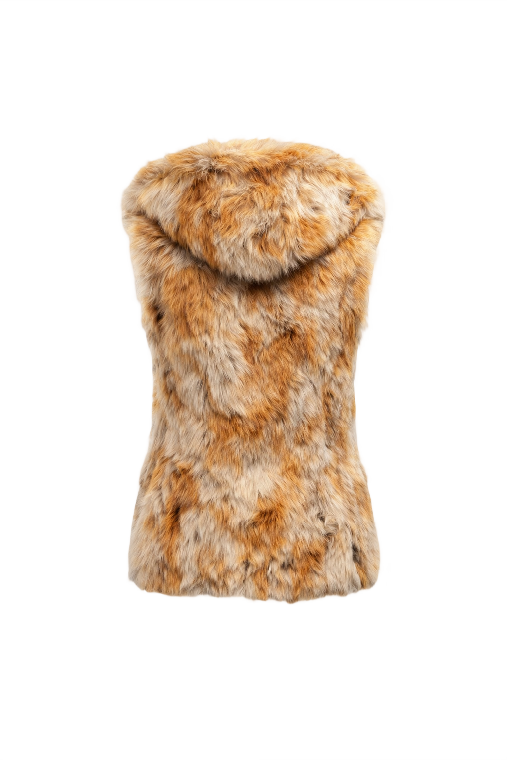 1970s Natural Fur Sleeveless Vest - Back View