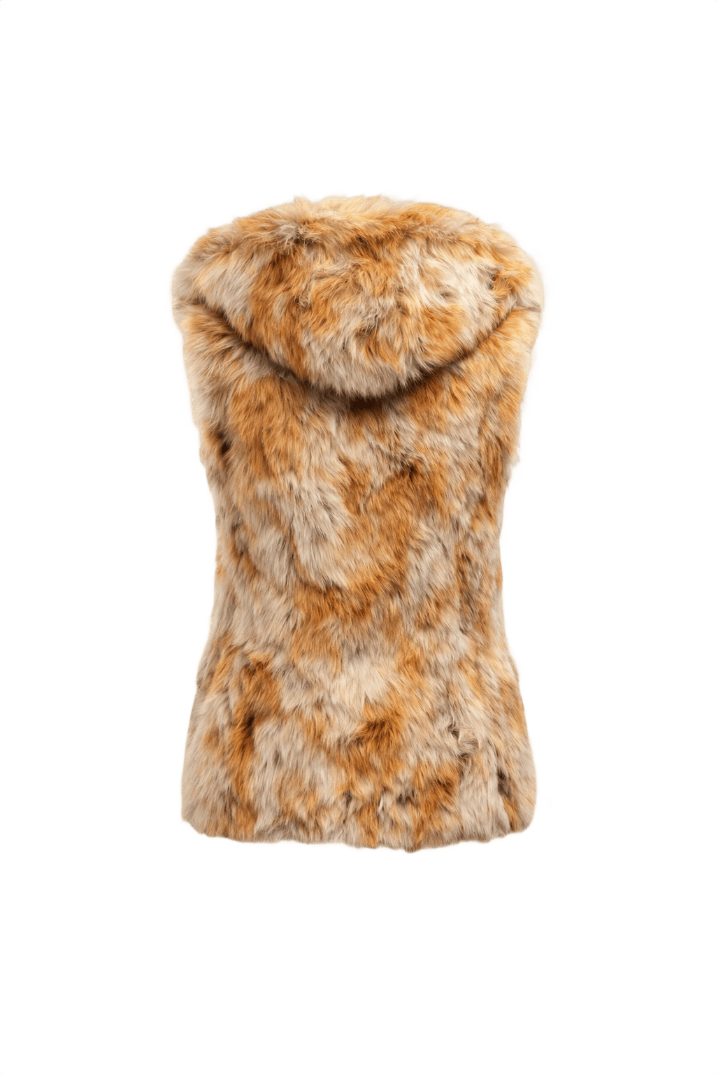 1970s Natural Fur Sleeveless Vest - Back View