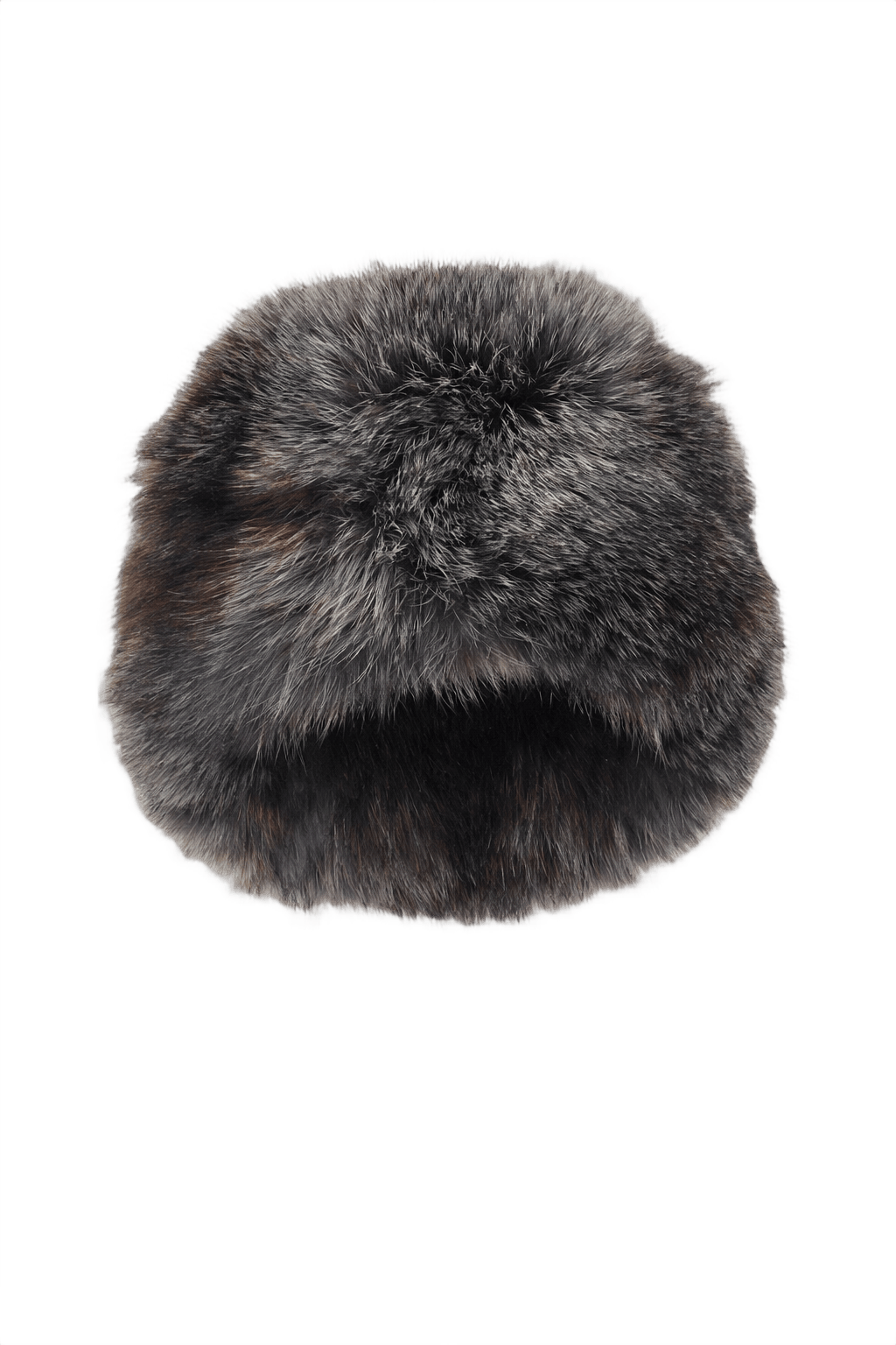 1980s Gray Fur Hat - Front View