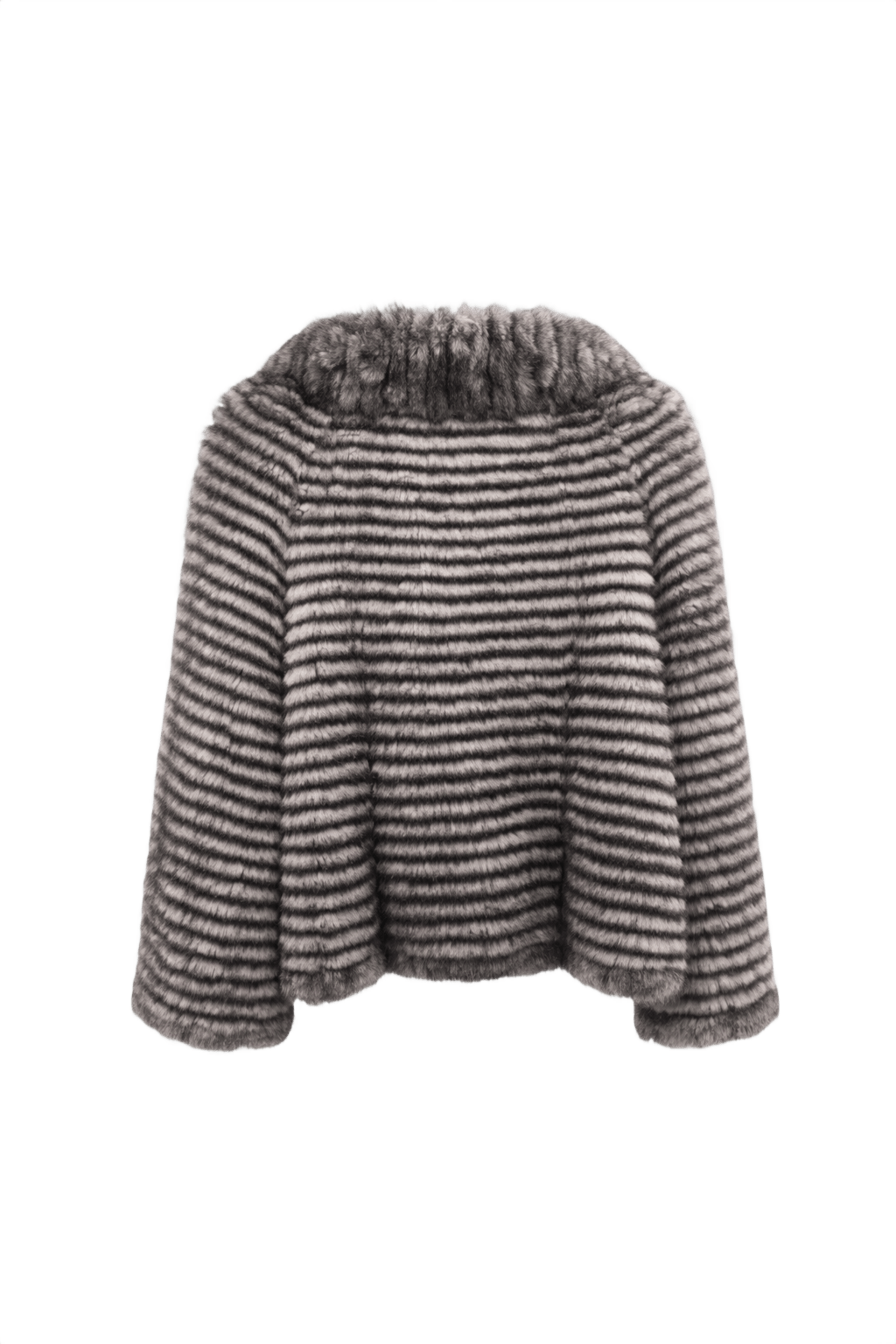 1990s Grey Fur Coat - Back View