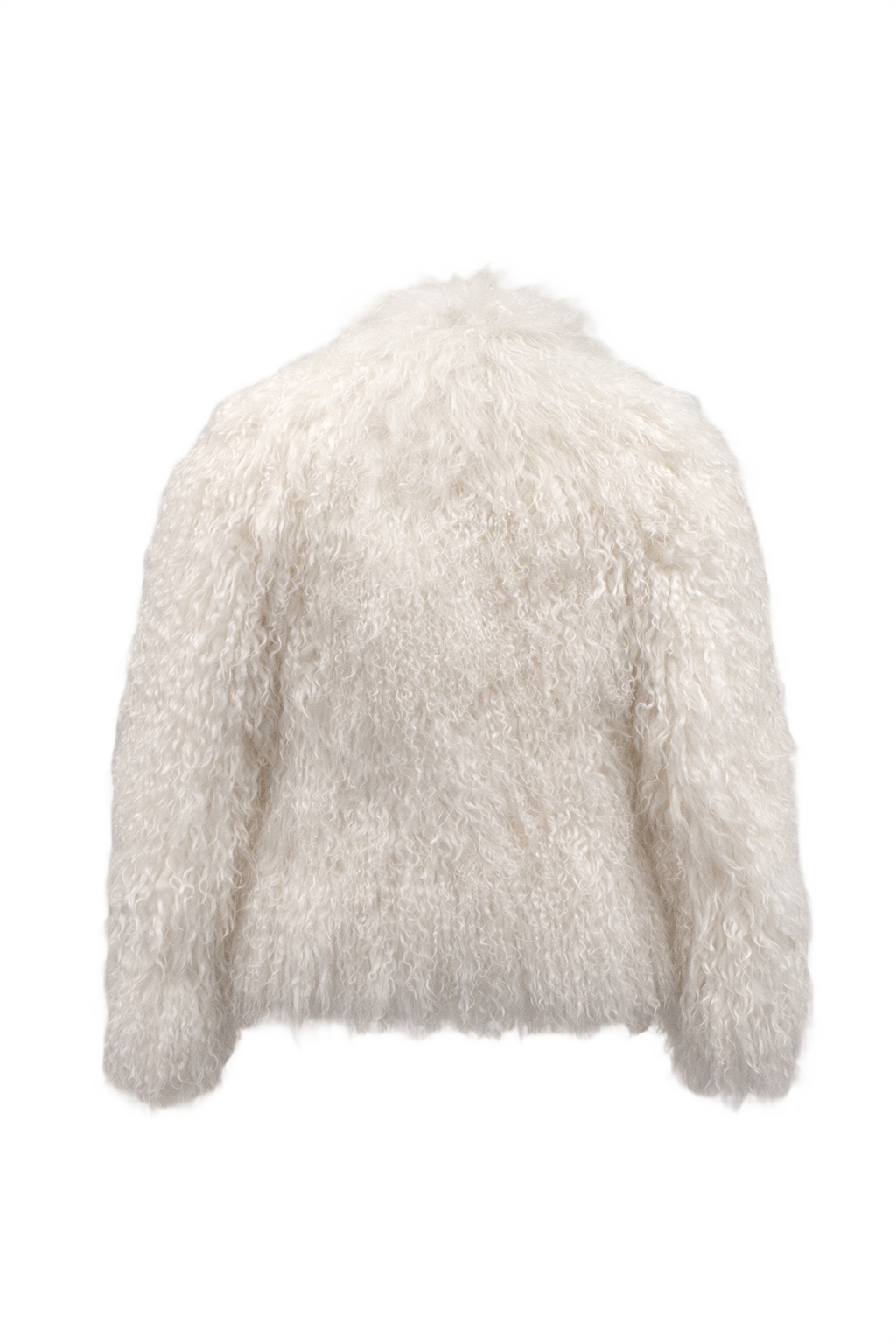 1990s White Fur Coat - Back View
