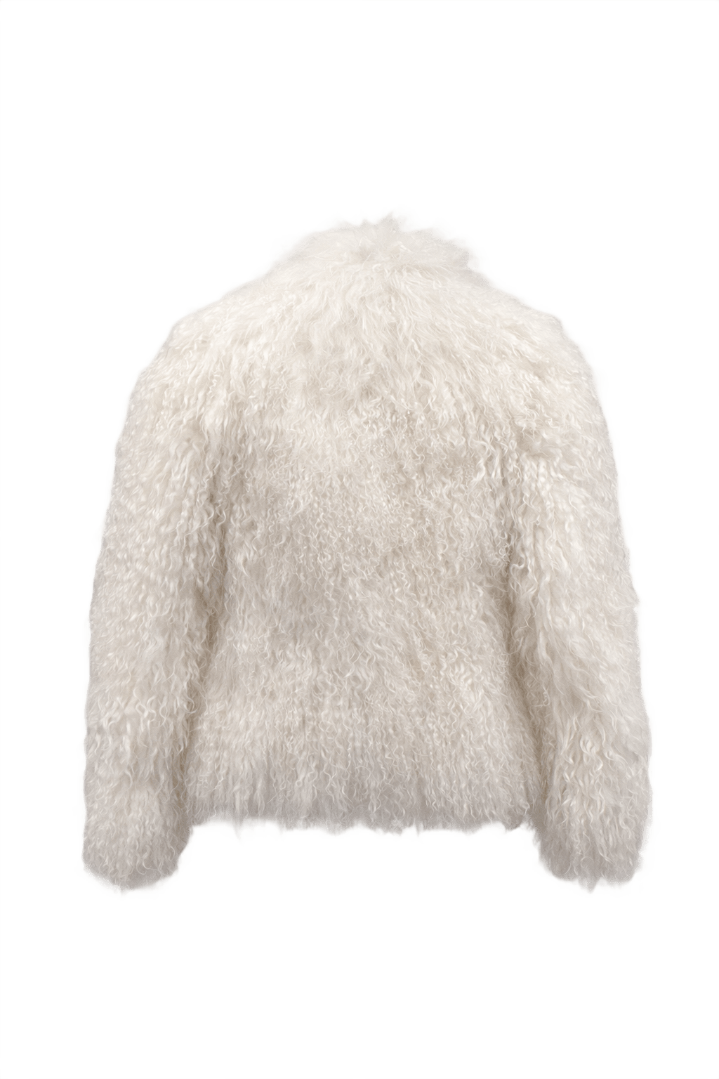 1990s White Fur Coat - Back View