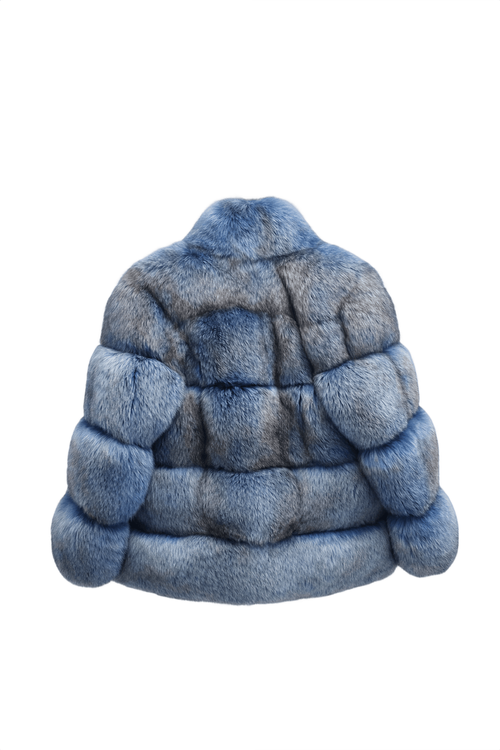 1980s Blue Fur Coat - Back View