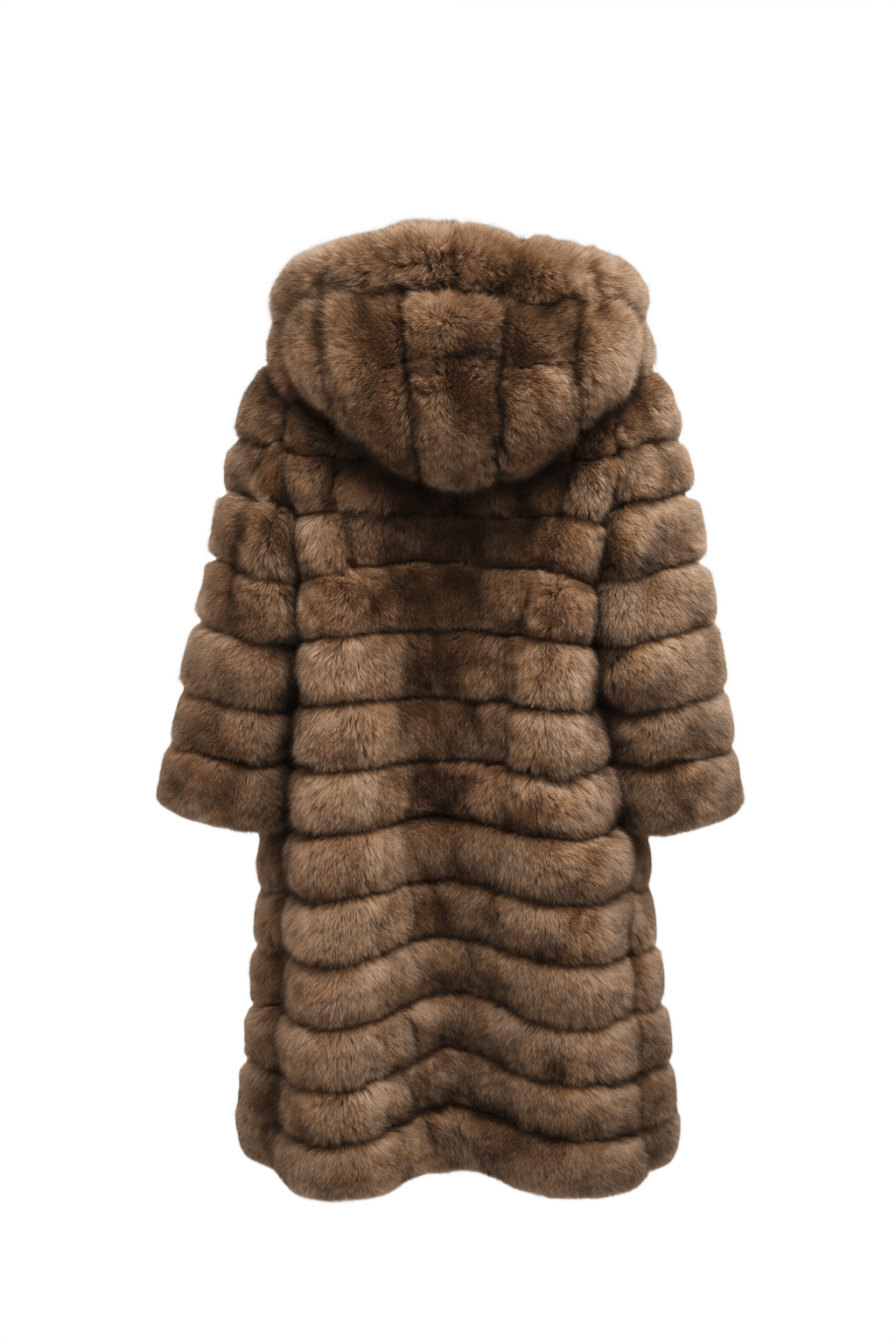 1990s Brown Fur Coat - Back View