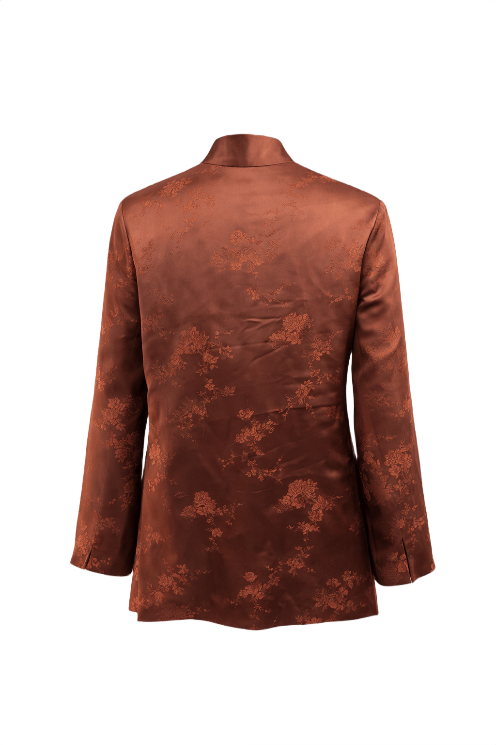 1980s Dusty Rose Silk Jacket - Back View