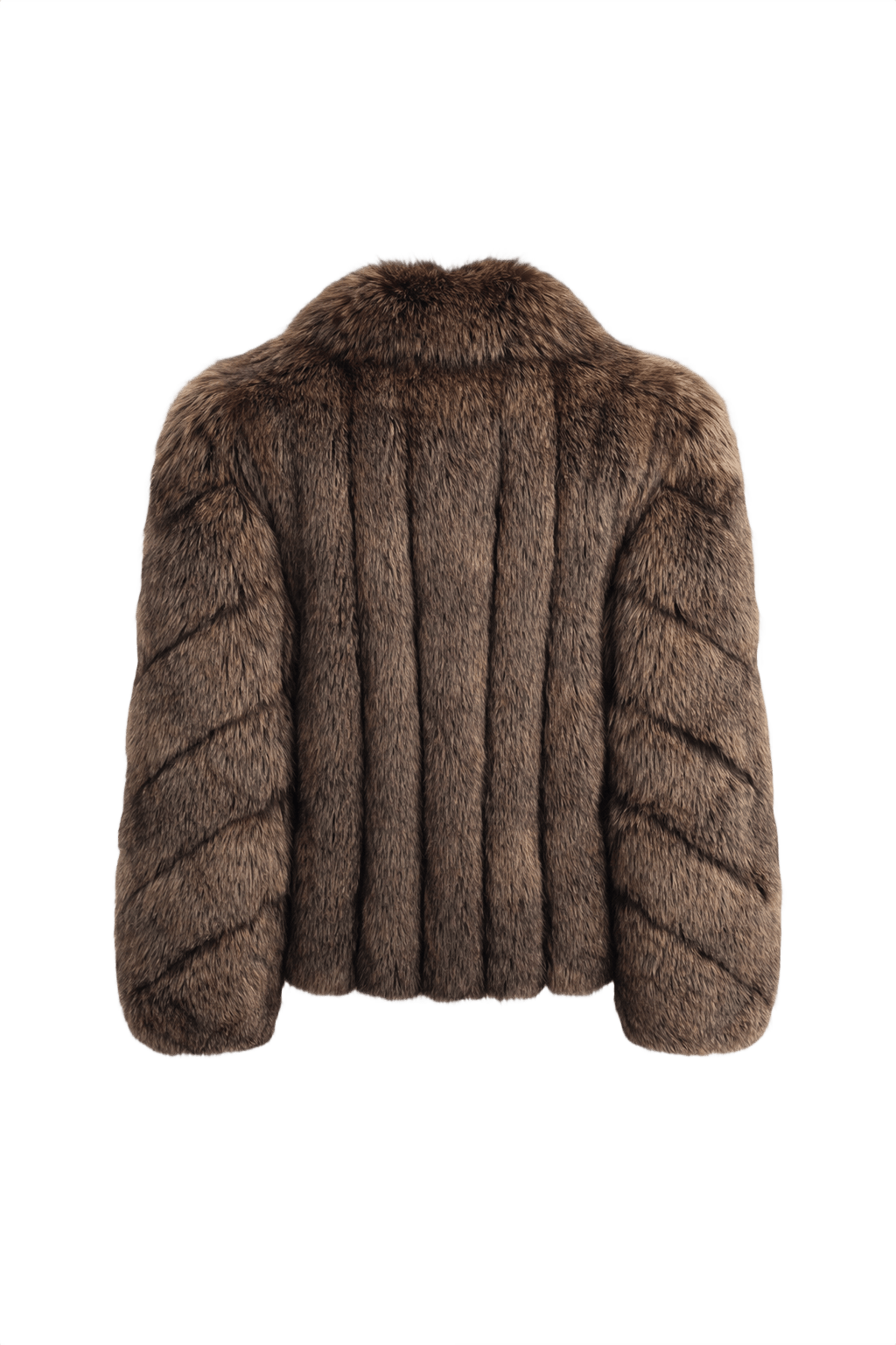 1980s Brown Fur Coat - Back View