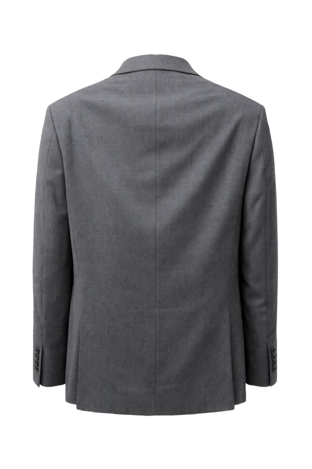 1990s Grey Wool Blazer - Back View