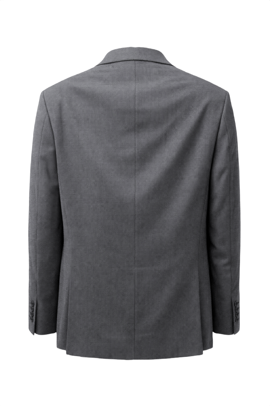 1990s Grey Wool Blazer - Back View