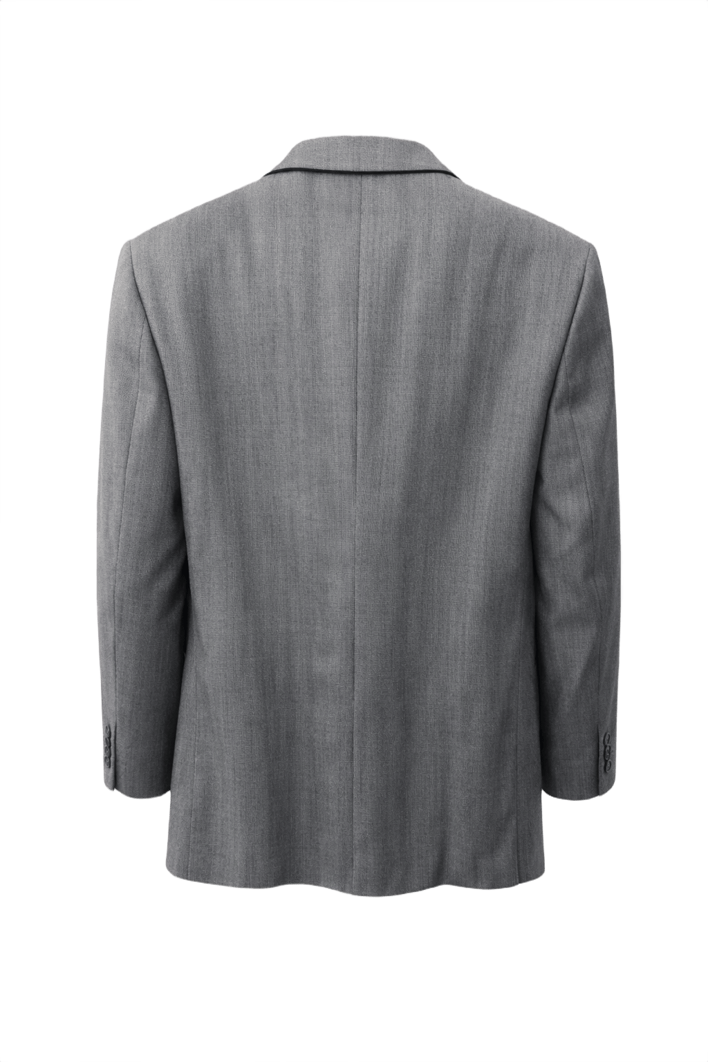 1980s Gray Wool Blazer - Back View