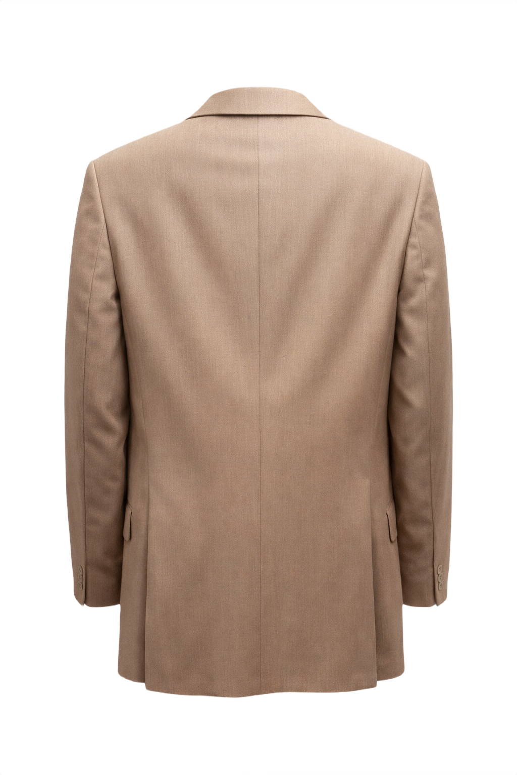 1980s Beige Wool Blazer - Back View