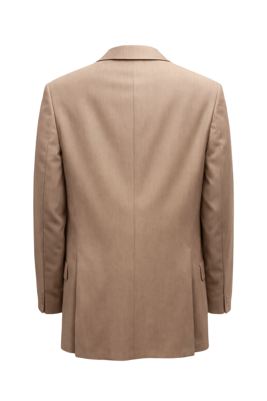 1980s Beige Wool Blazer - Back View