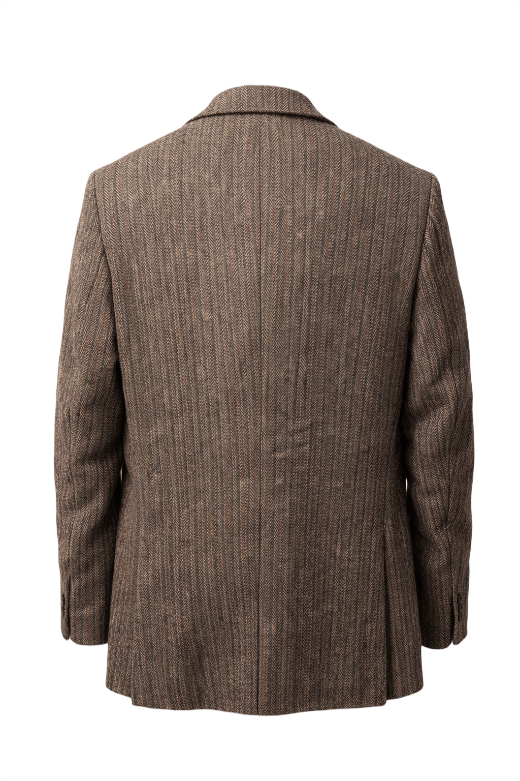 1980s Brown Wool Blazer - Back View