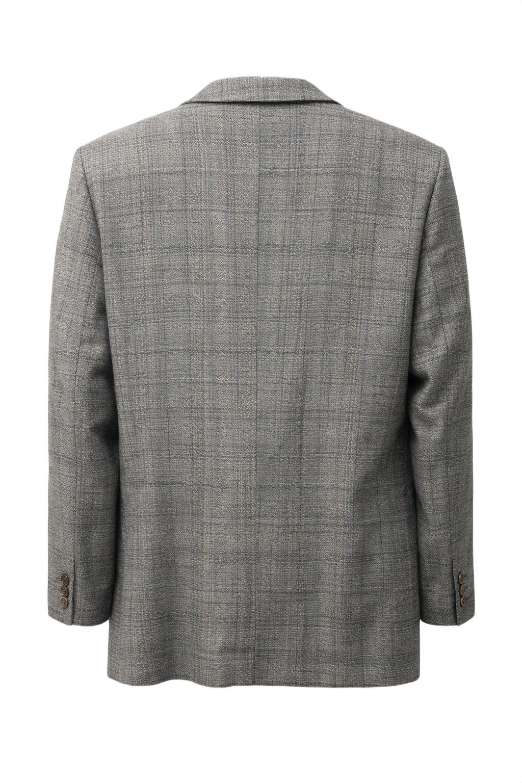 1970s Grey Wool Blazer - Back View