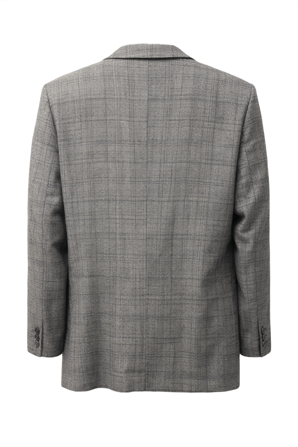 1970s Grey Wool Blazer - Back View