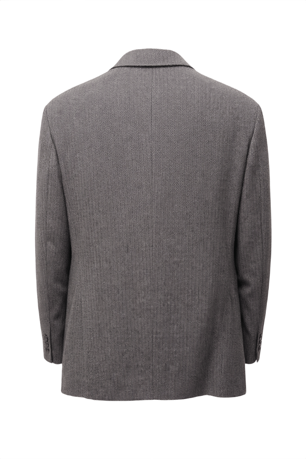 1980s Gray Wool Blazer - Back View