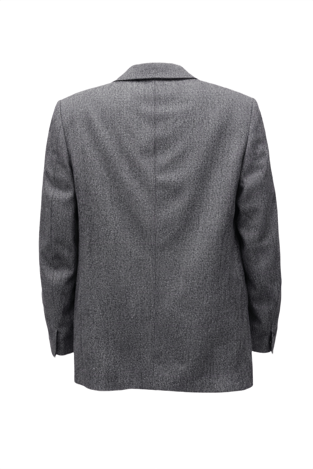 1970s Charcoal Grey Wool Blazer - Back View