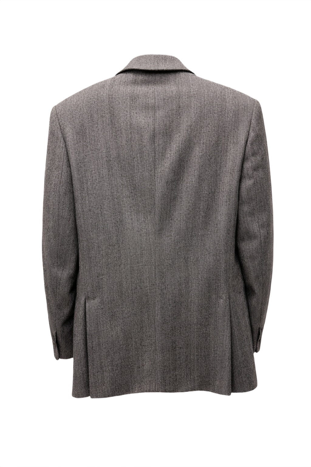 1970s Grey Wool Blazer - Back View