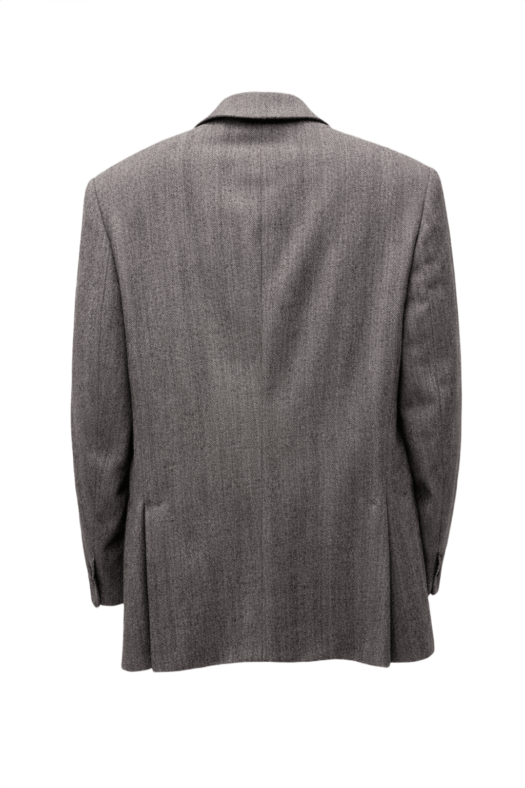 1970s Grey Wool Blazer - Back View