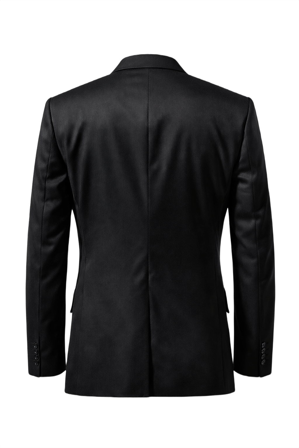 1970s Charcoal Grey Wool Blazer - Back View