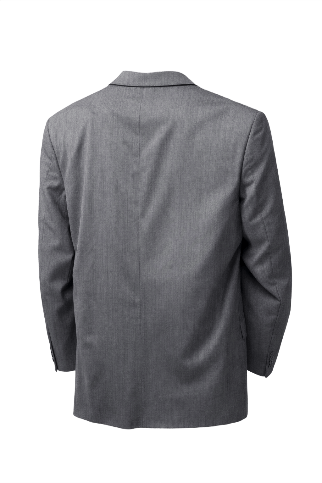 1970s Charcoal Grey Wool Blazer - Back View