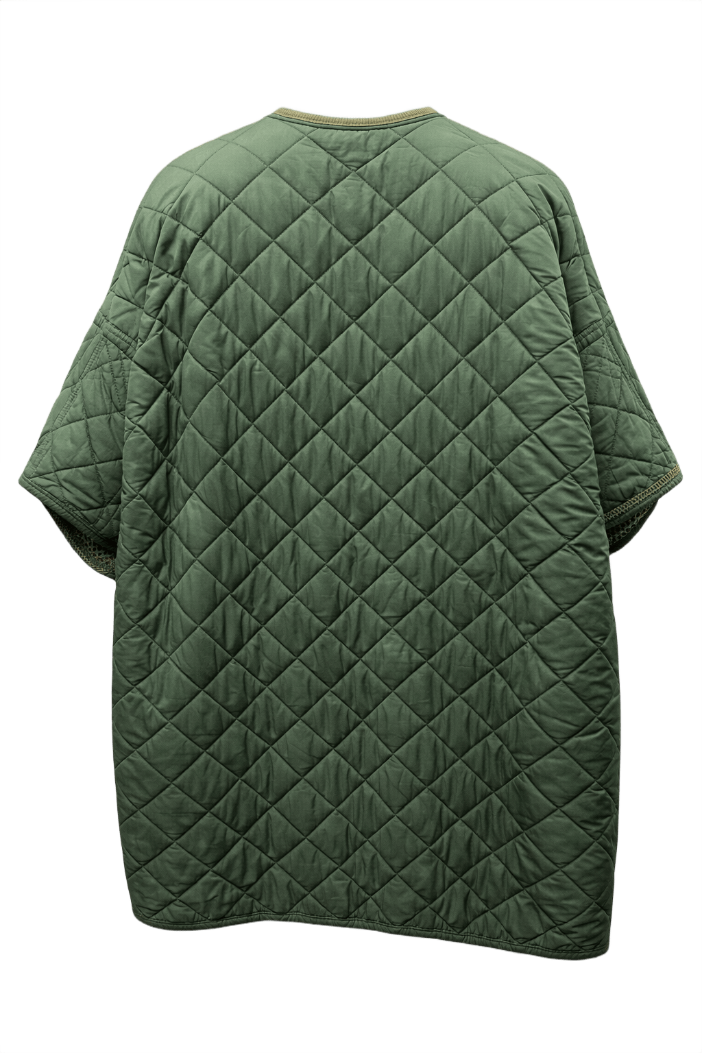 1970s Olive Green Synthetic Jacket - Back View