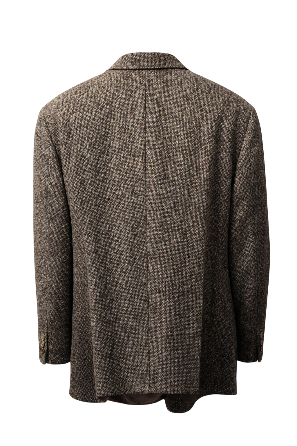 1970s Brown Wool Blazer - Back View