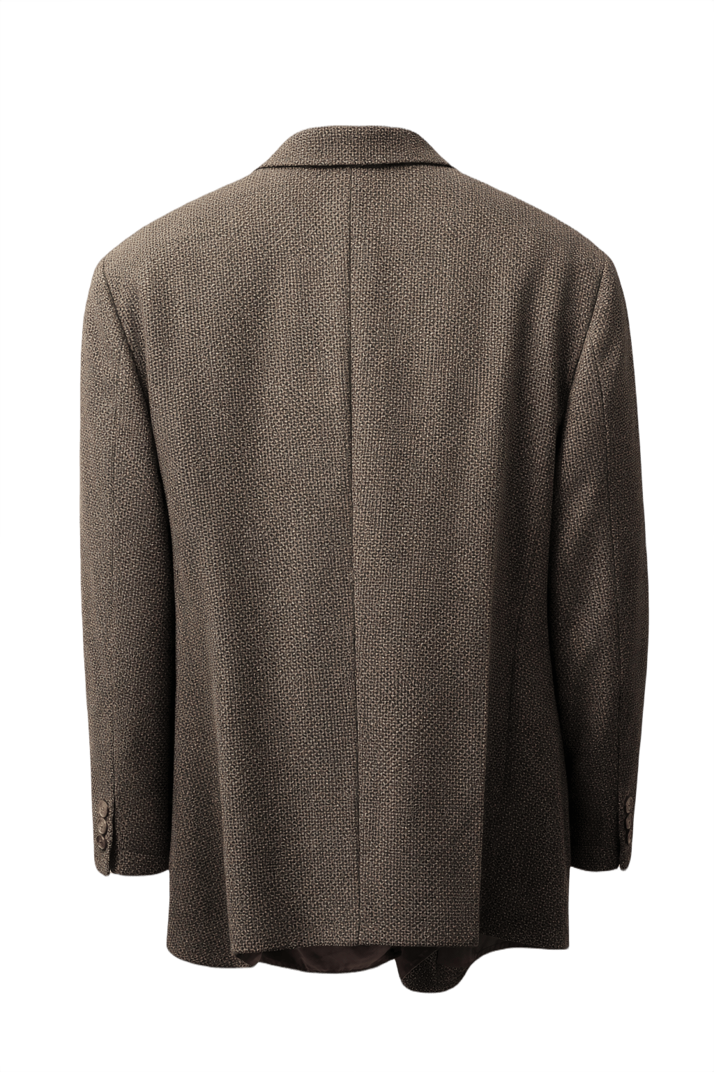1970s Brown Wool Blazer - Back View