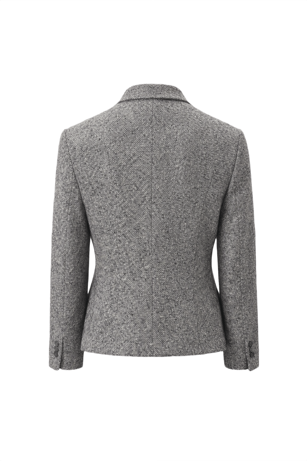 1980s Grey Wool Jacket - Back View