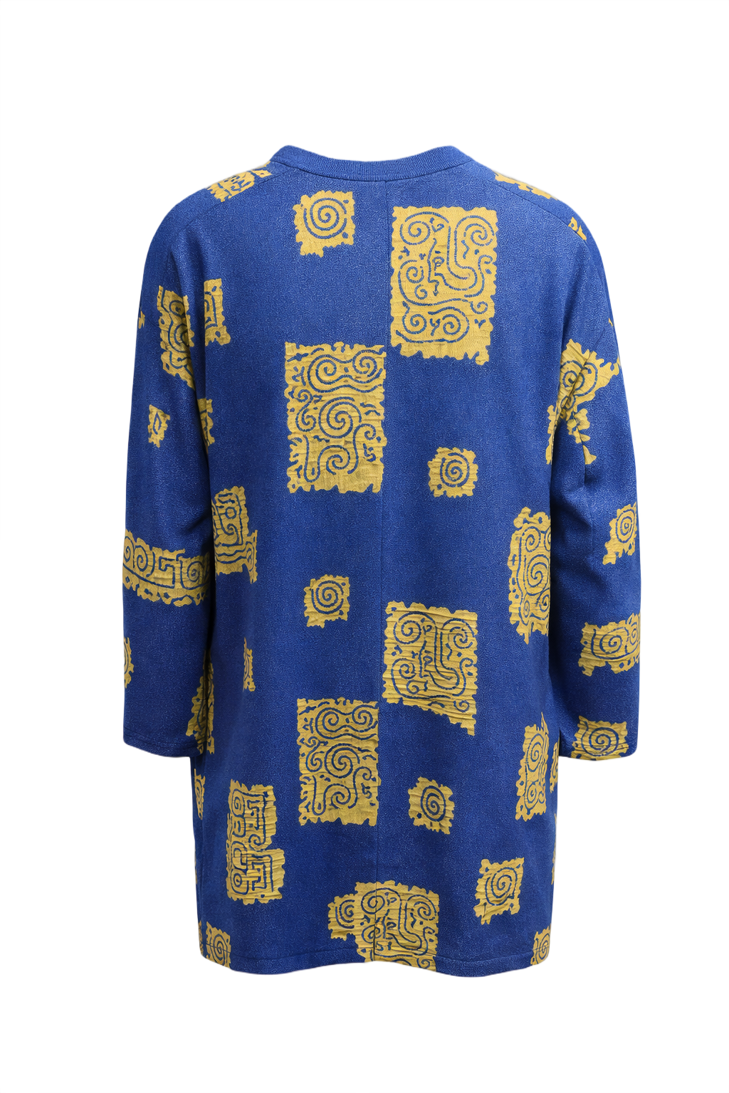 1970s Blue Cotton Cardigan - Back View