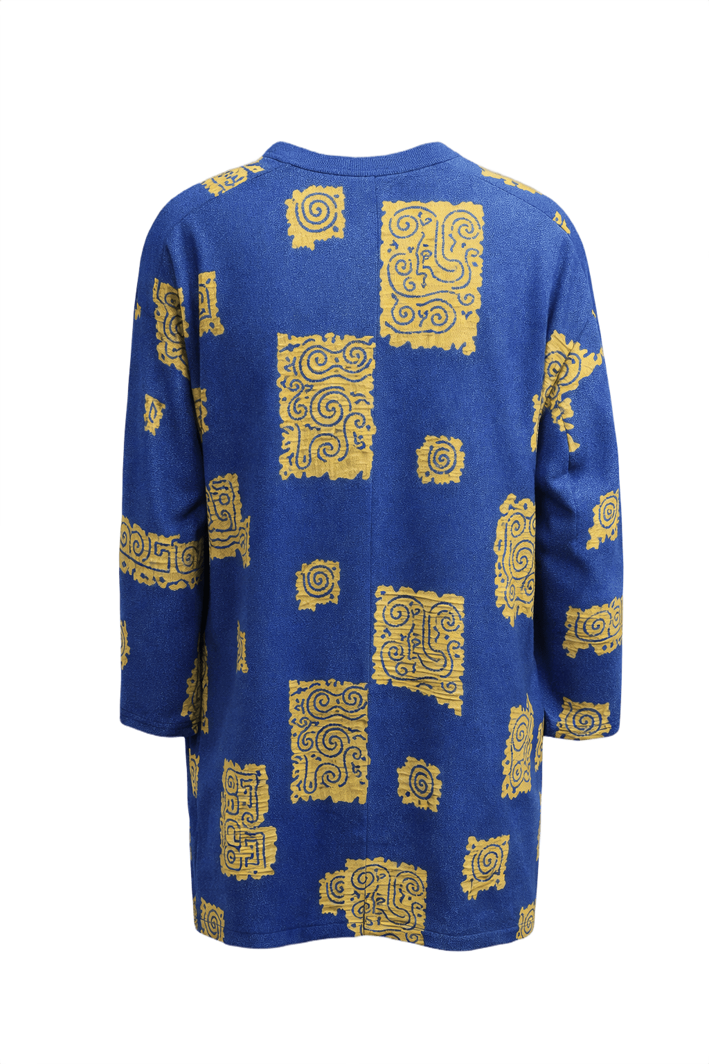 1970s Blue Cotton Cardigan - Back View
