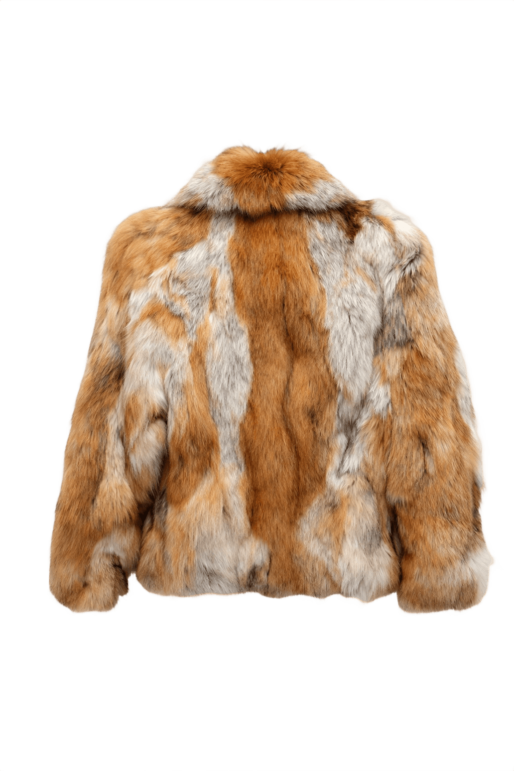 1980s Multicolor Fur Coat - Back View
