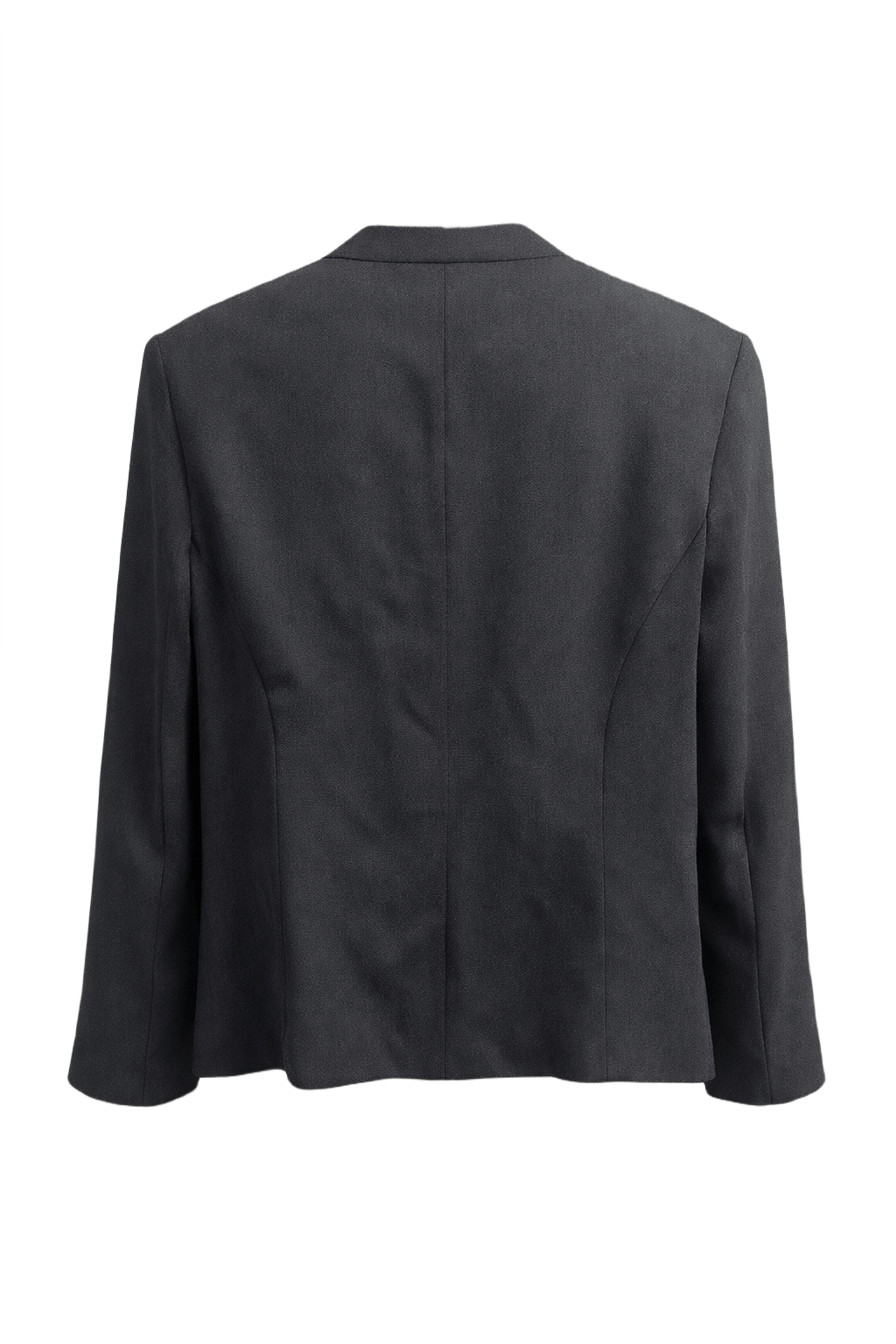 1980s Black Wool Blazer - Back View
