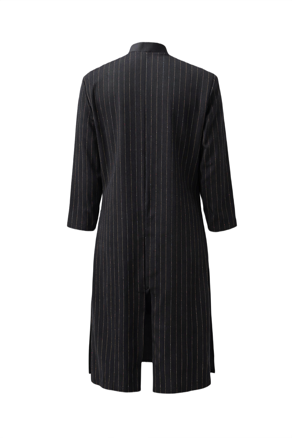 1980s Black Synthetic Blend Tunica - Back View