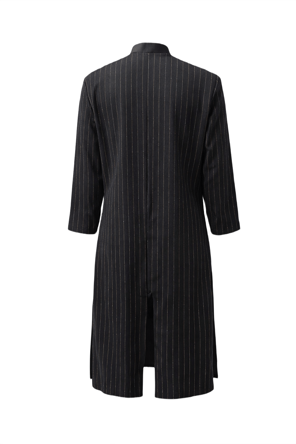 1980s Black Synthetic Blend Tunica - Back View