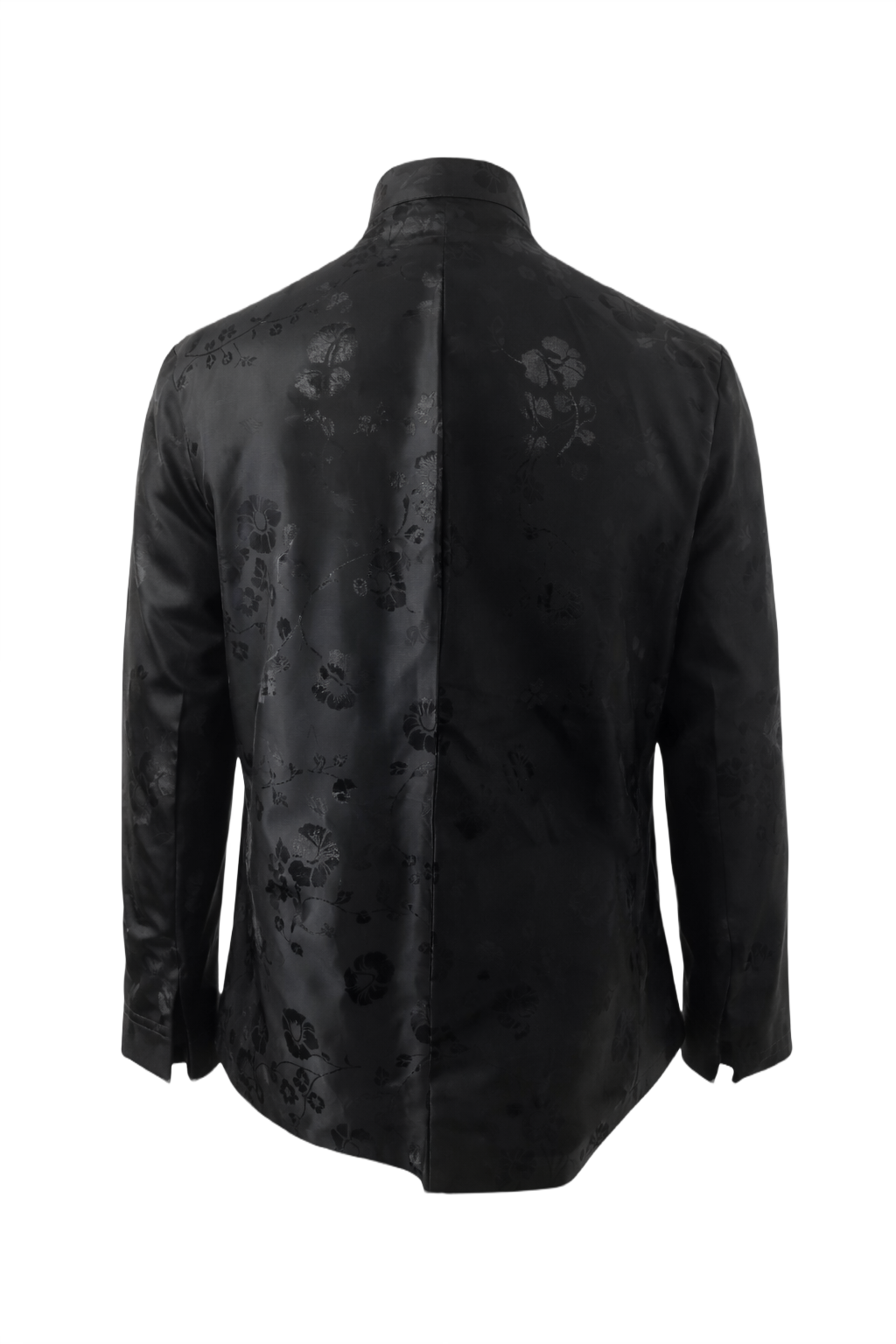 1970s Black Silk Jacket - Back View