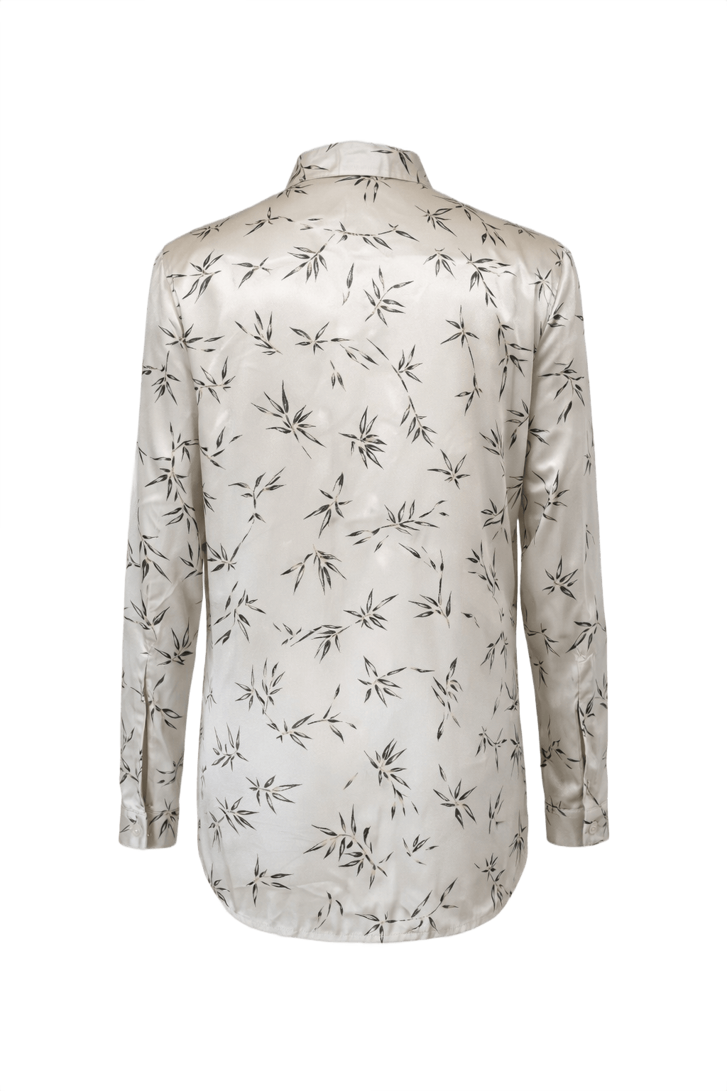 1990s Cream Silk-like Blouse - Back View