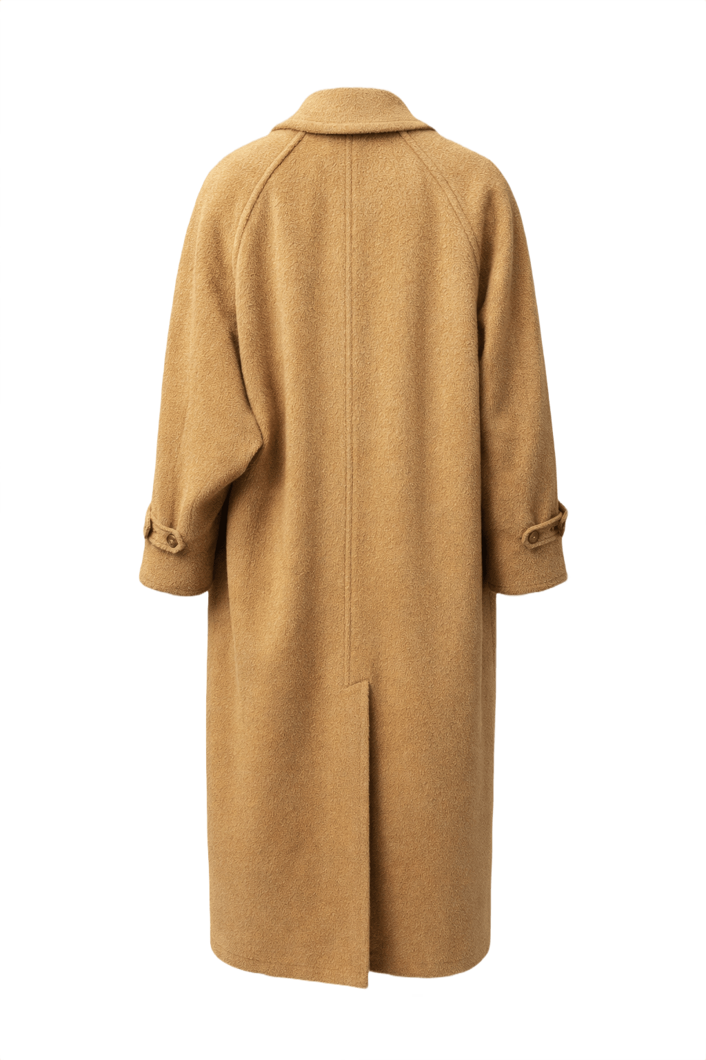 1980s Camel Wool Coat - Back View