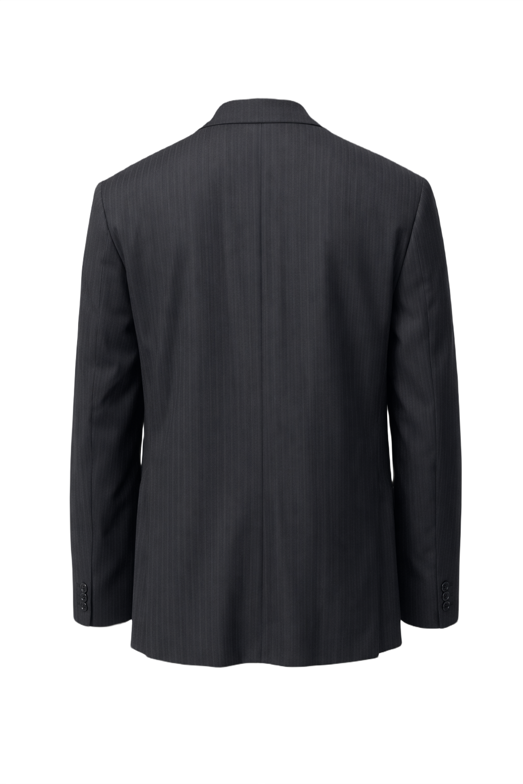 1980s Charcoal Grey Wool Jacket - Back View