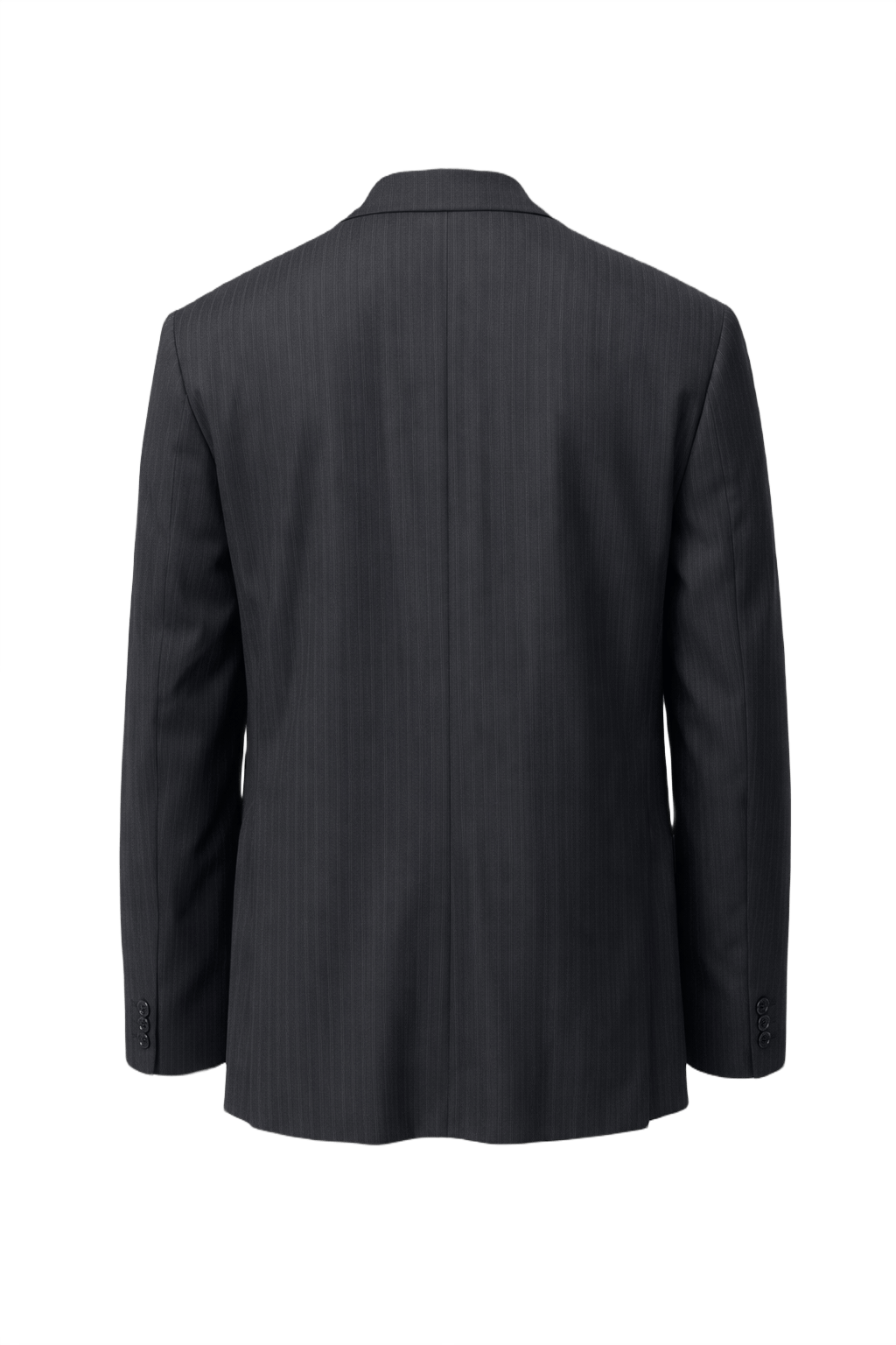 1980s Charcoal Grey Wool Jacket - Back View