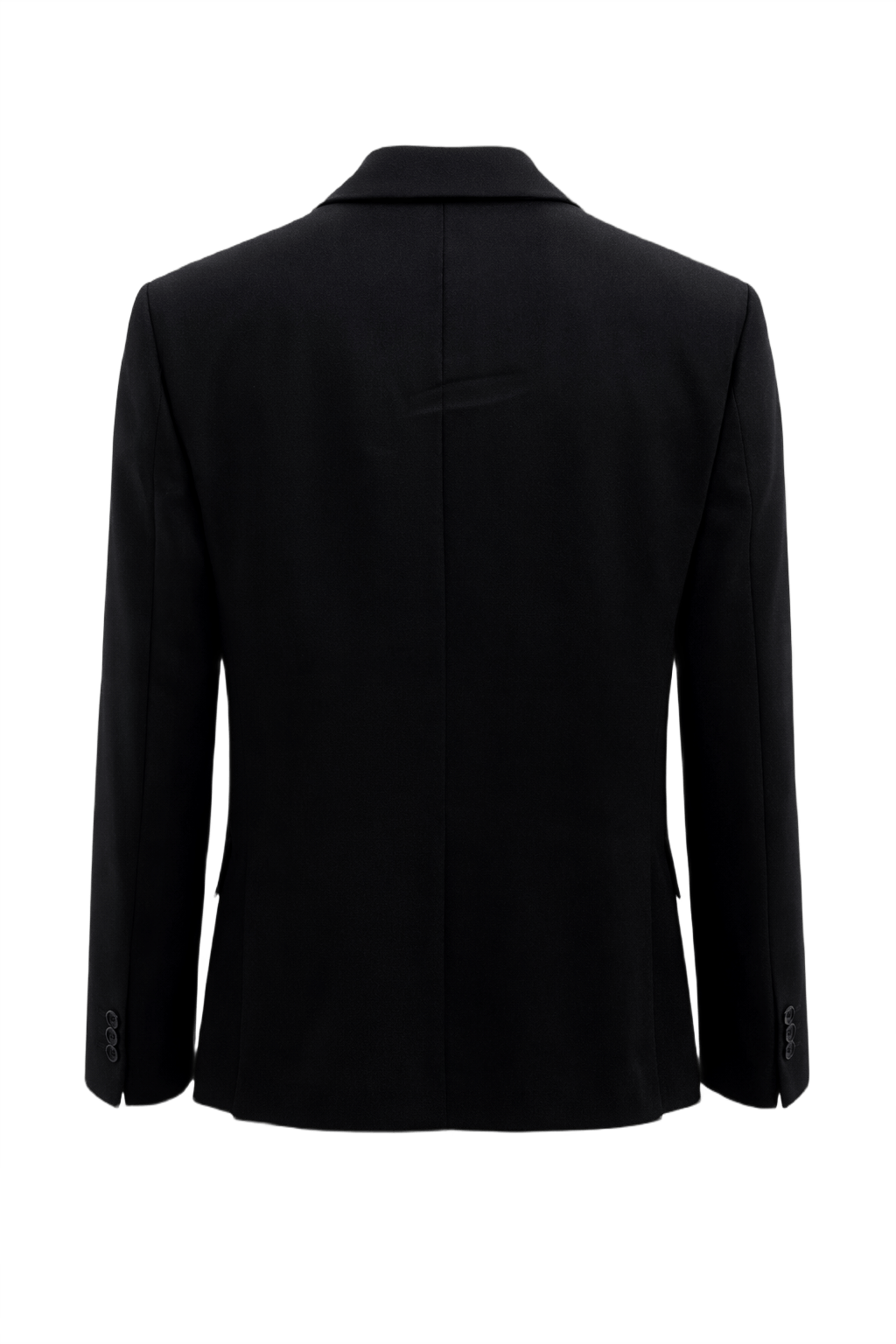 1990s Black Wool Blazer - Back View