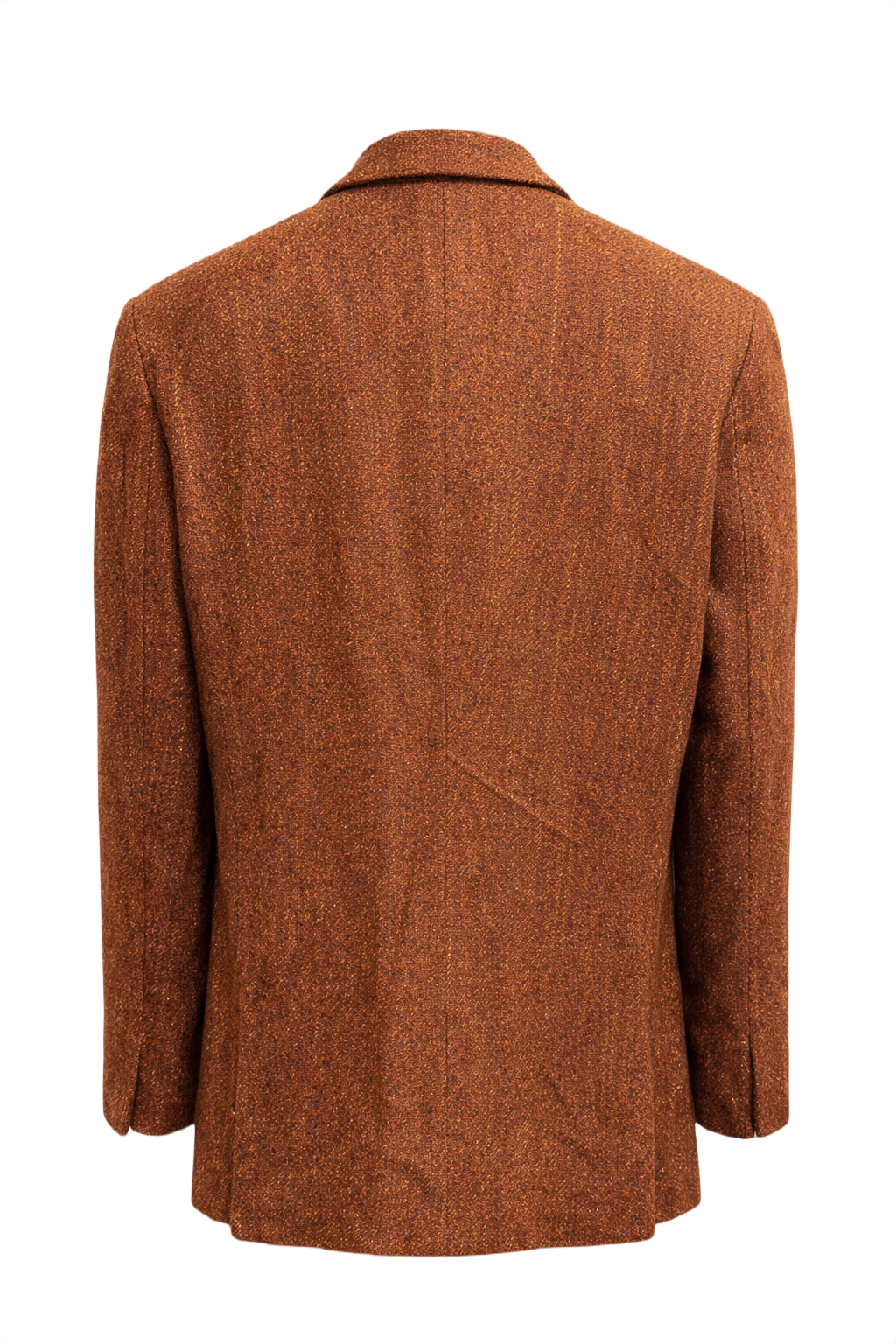 1970s Rust Brown Tweed Blazer - Back View