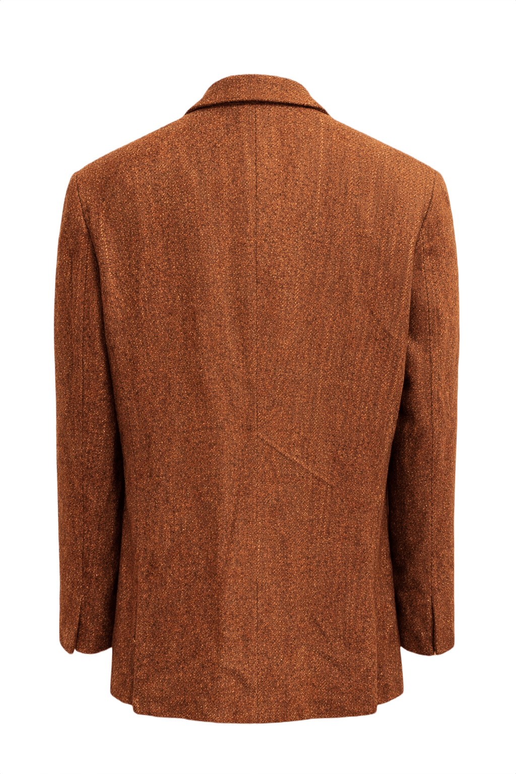 1970s Rust Brown Tweed Blazer - Back View