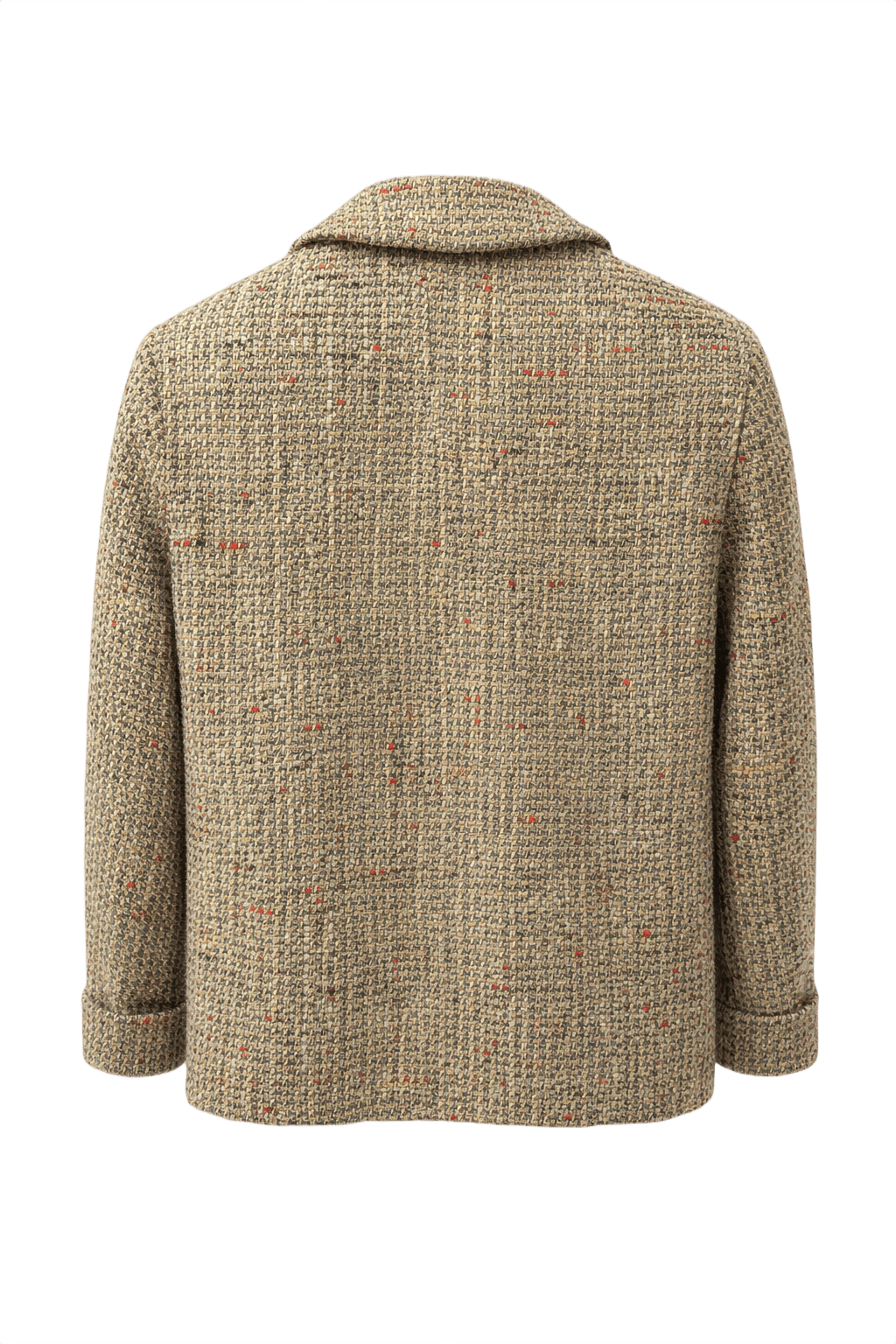 1960s Tan Wool Jacket - Back View