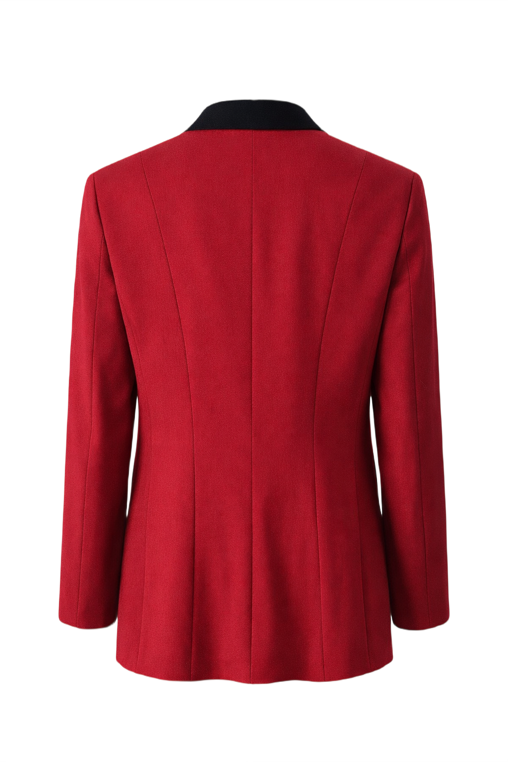1990s Red Wool Blazer - Back View