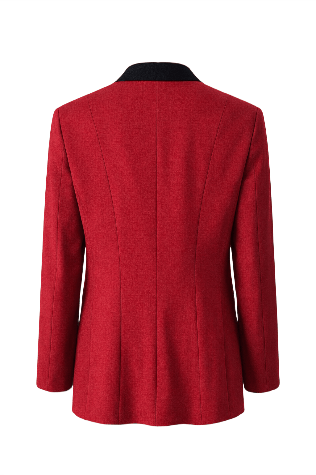 1990s Red Wool Blazer - Back View